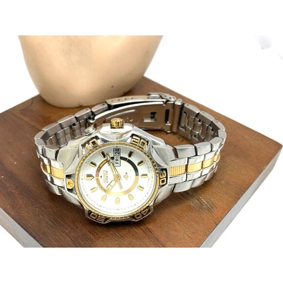 Seiko Men's Watch 5M43-0A39 Sports 100 Kinetic Day Date Two Tone Steel 40mm - Picture 9 of 15